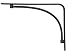 Rubbermaid 1877580 Decorative Shelf Bracket, 6 by 8-Inch, Arch, Black primary