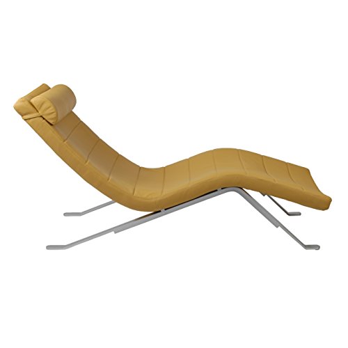 Eurø Style Gilda Leatherette Chaise Lounge Chair with ...