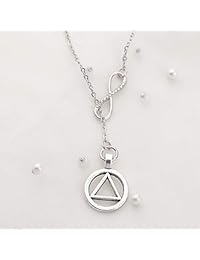 AKTAP - Collar de recuperación de alcohol AA, regalo anónimo para sobriedad sobrenatural, regalo de sobriedad, joyería de recuperación AA