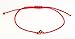 The Artsy Nomad Unisex Tiny Evil Eye Of Protection Red String Bracelet 22K Gold Plated; Nylon