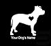 Decalorize Pitbull with Heart Custom Customized Name Puppy Paw Love Vinyl Decal Window Sticker for Cars, Trucks, Windows, Walls, Laptops ETC