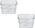 Cambro 2SFSCW135 (2 Pack) Food Storage Square Container, 2 Quart