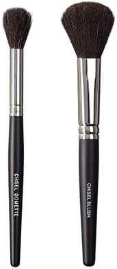 VEGAN LOVE The Chisel Collection Make Up Brush Set (Chisel Domette, Chisel Blush, Chisel Dome Powder)