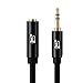 SHD Aux Extension Cable 3.5mm Cord Stereo Audio Cable Male to Female Type Metal Connectors Black-3Feet