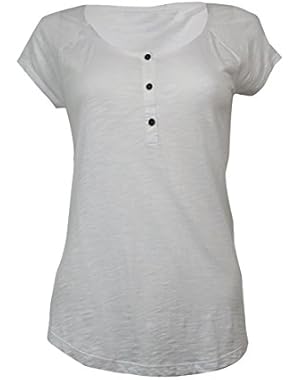 Women's Solid Semi Button Blouse