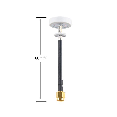 Emax FPV Antenna Pagoda 2 5.8G Transmitter Receiver Omnidirectional Omni FPV Flat Panel LHCP SMA Male for RC FPV Racing Drone White 2PCS