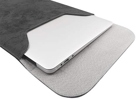 ABRONDA Leather Laptop 13.3 Inch Sleeve Case Protective Bag,Ultrabook Notebook Carrying Case Handbag 13.3 Inch MacBook Air/Pro A1181 A1342 A1369 A1466 A1425 A1502 12.9" Ipad Pro - Black