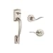 Kwikset 98150-002 Avalon Exterior Handle Only with Tustin Right Left-Handed Levers in, Satin Nickel