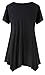 DB MOON Women's Tunic Tops Tshirt Dress Plus Size (Black,3XL)