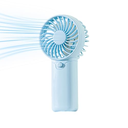 ShunChengFa AAA Battery Powered on Fan Small Portable Battery Powered Fans with 1Speeds, 5'' Quiet Personal Fan for Bed, Camping, Outdoor,Wireless Desk Fan，No battery configured (blue)