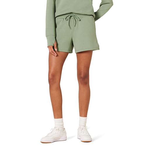 Amazon Essentials Damen 10 cm Lange Active-Sweat-Shorts mit normaler Passform und hoher Taille, Salbeigrün, XS