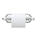 MODONA Toilet Paper Holder - White Porcelain & Chrome - Flora Series - 5 Year Warrantee
