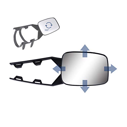 Clip On Towing Mirrors Extensions Adjustable Camper Mirrors 360 Degree