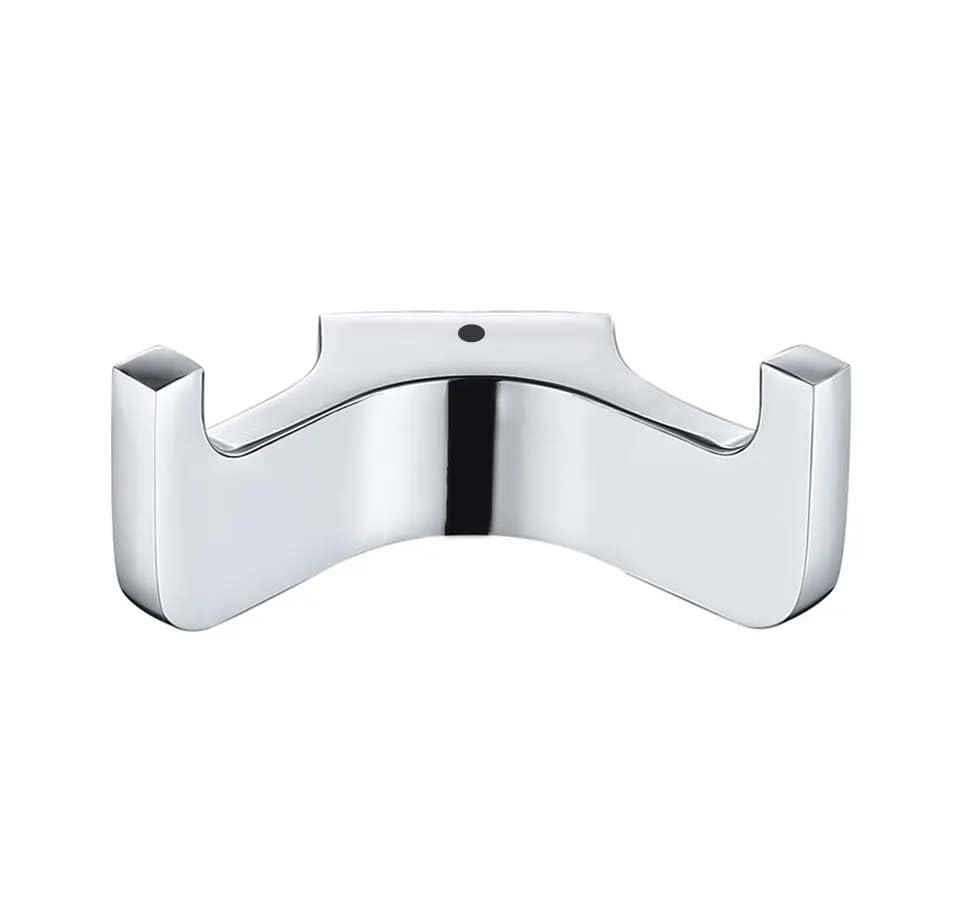 Chrome Bath Towel Hook, Deluxe Modern Heavy Duty Chrome Robe Hooks, Screw Wall Mounted Bathroom Towel Hooks