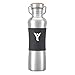 DYLN Living Water Bottle - Alkaline Antioxidant water with VitaBead Diffuser Bamboo Cap and Silicone Sleeve Grip (750ml, Increases pH up to 9+) - Matte Charcoal
