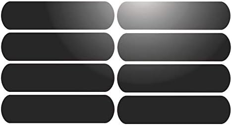 8 White Reflective Adhesive Strips for Helmets 8 x 2 cm, Noir Réfléchissant