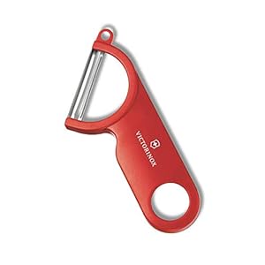 Victorinox Aspergeschiller met uitsteker, lemmet van roestvrij staal, geschikt voor de vaatwasser, rood