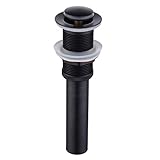 KES Bathroom Sink Drain Stopper Vessel vanity Pop Up Drain without Overflow, Oil Rubbed Bronze S2007D-ORB