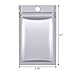 200 Pcs Mylar Zip Lock Bags, EAONE 7 x 13cm Double-Sided Metallic Resealable Clear Ziplock Foil Bags Food Storage Bags Hanging Storage Pouch (Silver)
