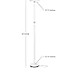 Brightech Sky Flux Dimmable LED Floor Lamp – Super Bright Floor Lamp for Living Room and Offices – Torchiere Standing Lamp with 3 Light Options, Tall Lamp for Bedroom Reading and More - White