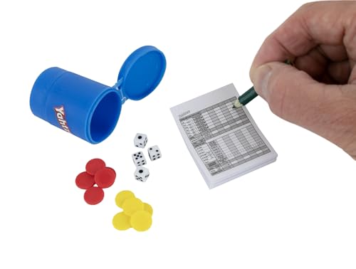 World's Smallest Yahtzee Miniature Board Game | Perfect for Family Game Nights | Travel Game | Fun for All Ages | 2 or More Players, Ages 8 and Up