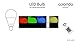 artbrite A19 E26 LED Light Bulb,RGBW Dimmable Led Light 16 Color Changing 4 Mode with Remote Control, Memory Function, Ideal Lighting for Home Decoration,Stage,Bar,Party (3-Pack）