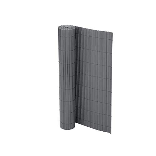 Ribelli® PVC Sichtschutzmatte Sichtschutzzaun Sichtschutz Zaun Balkon Windschutz (80 x 300 cm, Anthrazit) – Bild 4