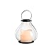 Gerson Everlasting Glow 41559 Battery Operated Metal and Glass School House Lantern with 3 by 3