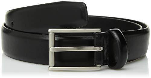 Calvin Klein Men's 31mm Feather Edge Semi Shine Belt, Black, 34