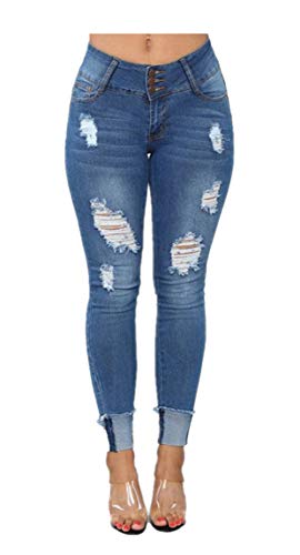 Women's Boyfriend Jeans Ripped Hole Distressed Stretchy Jeans Skinny Jeans
