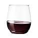 TOSSWARE 14oz Vino Summer Pack Recyclable Wine Plastic Cup, Set of 12, Clear
