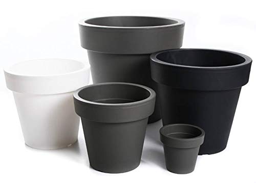 Blumentopf Blumenkübel mit Untersetzer Rund Pflanzkübel Pflanztopf Übertopf Lofly Größen & Farben wählbar (350 Anthrazit) – Bild 6
