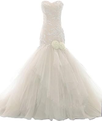 Sunny girl Luxury Sweetheart Corset Bodice Cloud Mermaid Wedding Dresses For Bride