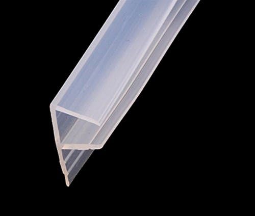 HeiYi Frameless Shower Door Seal Strip Silicone Sweep for 3/8 inch Glass, 10 Ft - F Shape