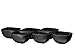 Bruntmor 26 Oz Black Porcelain Ceramic Square Soup Bowls with Handles, Soup Crocks Set of 6, Large Black Soup Bowls For Kitchen, Side Dish, Soup, Cereal, Ice Cream and Salad