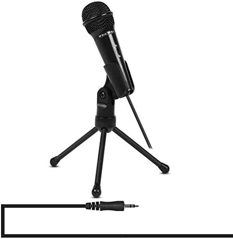 Live Broadcast Accessories SF-910 Professional Condenser Sound Recording Microphone with Tripod Holder, Cable Length: 2.0m, Compatible with PC and Mac for Live Broadcast Show, KTV, etc.(Black)