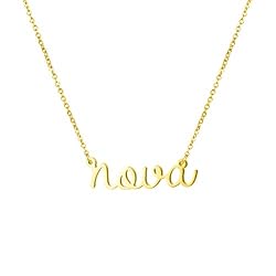 Awegift Name Necklace Big Initial Gold Plated Best