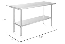 KUTLER Stainless Steel Table 24 x 60 Inches, NSF