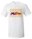 Sacramento, California - Skyline Abstract (White T-Shirt X-Large)