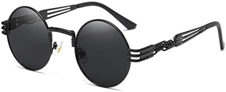 GAMT John Lennon Glasses Quavo Steampunk Round Sunglasses Circle Metal Frame Eyewear for Men and Women