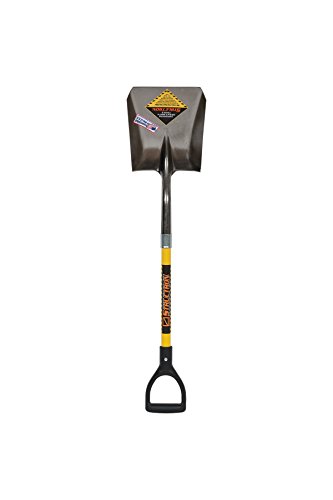 Structron Square Point Shovel with Premium Fiberglass Handle (Various Size and Style)