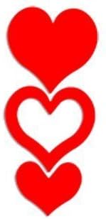 Triple Heart Tanning Stickers 50 Pack