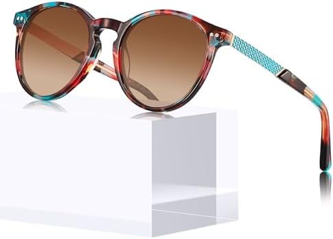 Amazon.com: CARFIA Pink Mirrored Acetate Cat Eye Sunglasses 