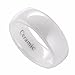 MJ 3, 4, 6, 8, 10mm White Ceramic Wedding Ring Classic High Polished Band