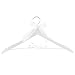 Ella Celebration Bride to Be Wedding Dress Hanger Wooden and Wire Bridal Hangers for Brides (White with Silver Wire)