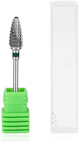 1 Pcs Large Cone Shape Carbide Nail Drill Bit Electric Nail File Drill Bit Coarse Carbide Drill 3/32 Inches Silver