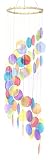 Beachcombers Rainbow Colored Spiral Capiz Chime Windchime New 31.5 Inches