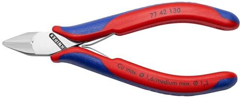 KNIPEX Tools 5-1/4" Electronics Diagonal Cutter, Ergonomic Grip (7742130)