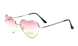 Flowertree Women's S014 Heart Aviator 55mm Sunglasses