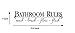 Lchen Bathroom Rules PVC Wall Sticker Decal Home Decoration Decor Removable